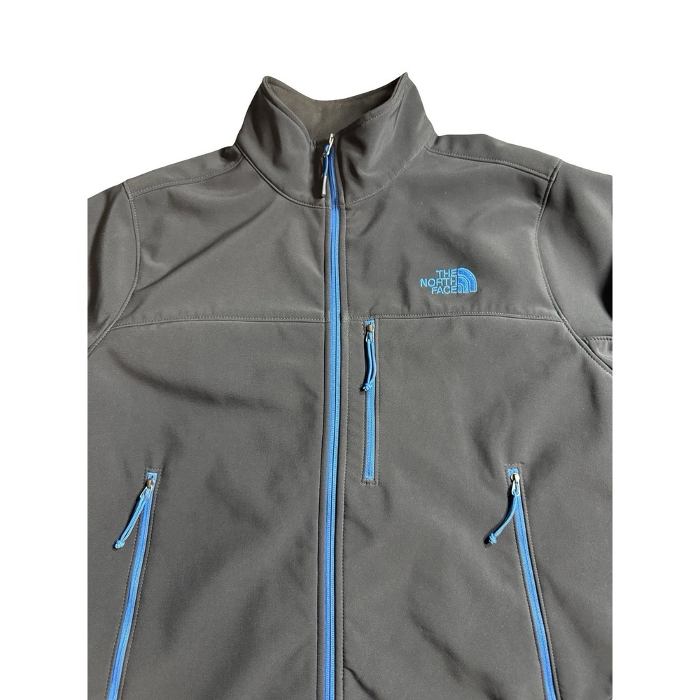 North Face Softshell Mens Jacket Apex Bionic Dark Grey Blue - Medium - Picture 2 of 9